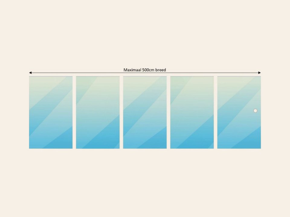 Glazen Schuifwand 5-Rail