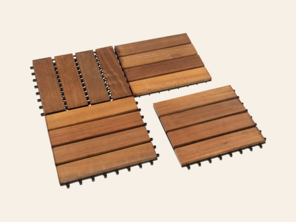 Tuintegel hardhout Bangkirai Siantar 30 × 30 cm