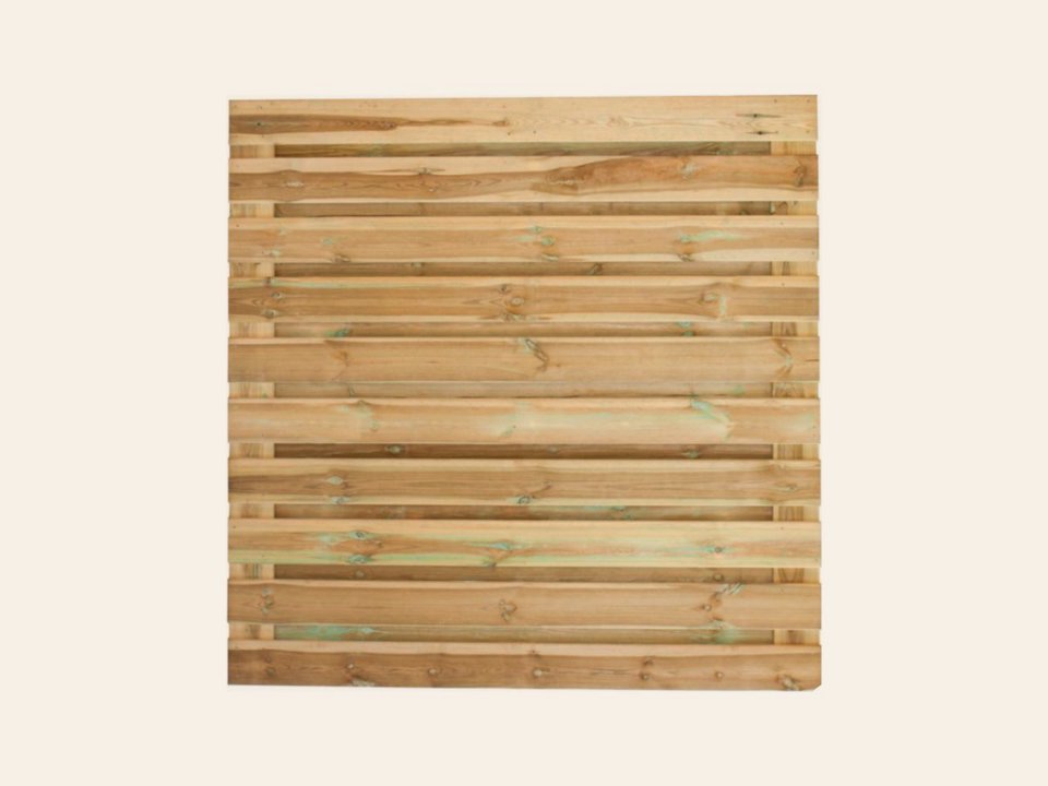 Scherm geïmpregneerd 21-planks 180 × 180 cm (15 mm) horizontaal