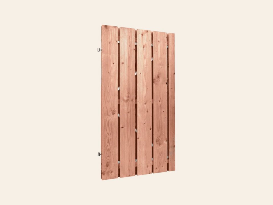 Douglas Tuindeur op stalen frame fijnbezaagd 100 × 190 cm