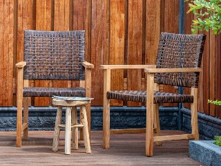 Teak tuinstoel Madiun (set van 2 stoelen)