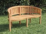 Teak buiten / tuin bank Banana 150 cm, foto 3