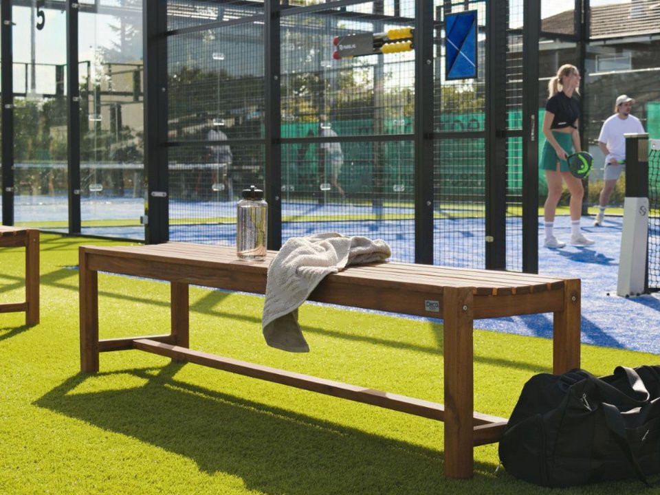 Teak tuinbank Court