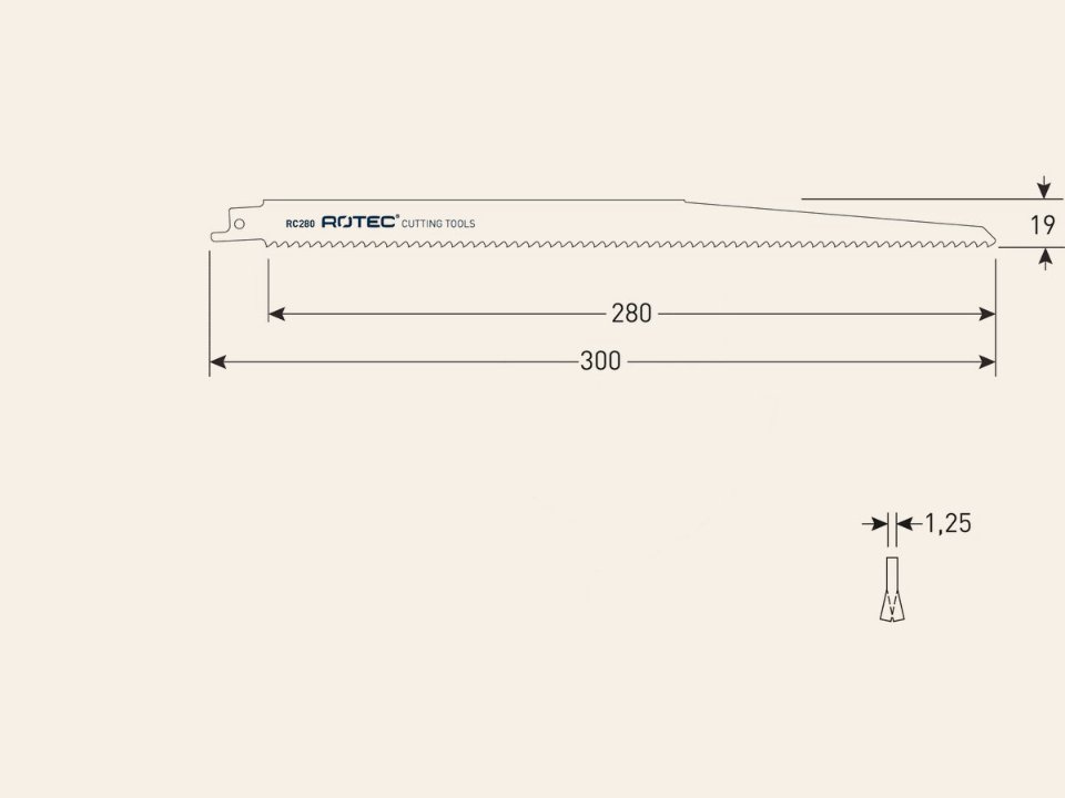 Reciprozaagblad RC280