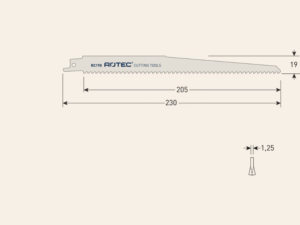 Reciprozaagblad RC190