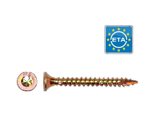 Schroef geel verzinkt