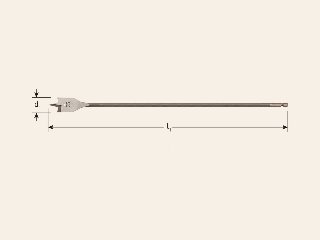 Speedboor, lang, 1/4” bit-aansluiting
