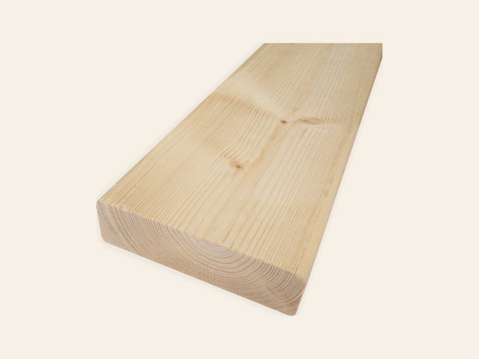 Blank vuren balk