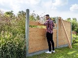 Stapelset blokhutprofiel voor betonpaal met sleuf, foto 5