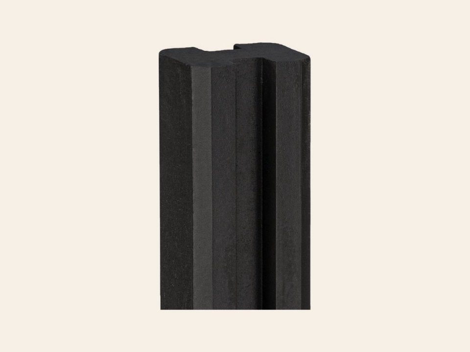 Betonpalen antraciet met Platte Kop