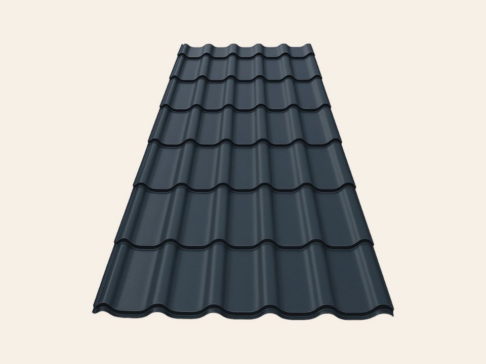 Dakpan profiel plaat zwart – met HPS coating