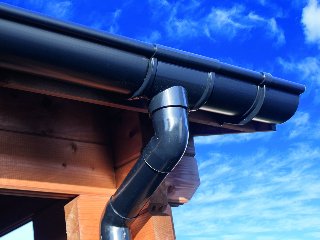 Dakgootset, kunststof, 100 mm, blokhut Tane