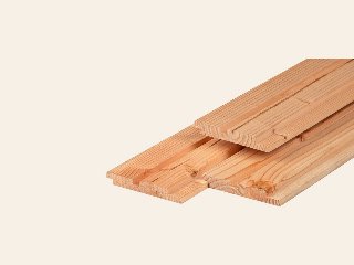 Douglas wand dubbel profiel verticaal, incl. regelwerk