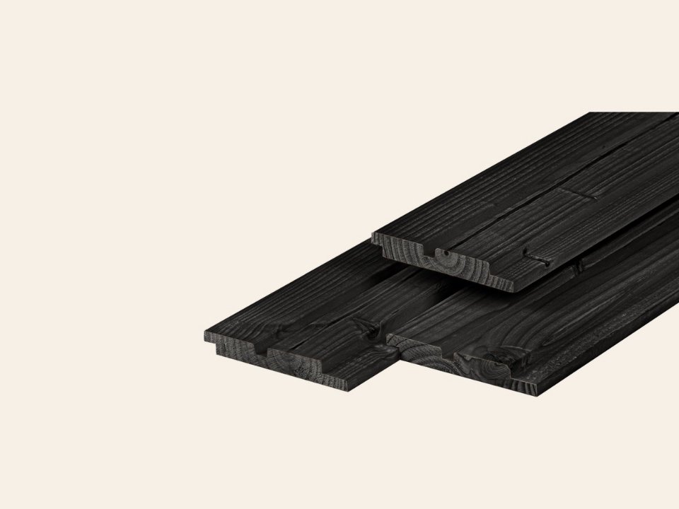 Douglas wand dubbel profiel verticaal zwart gespoten, incl. regelwerk