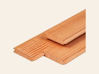 Douglas wand blokhutprofiel horizontaal, excl. regelwerk