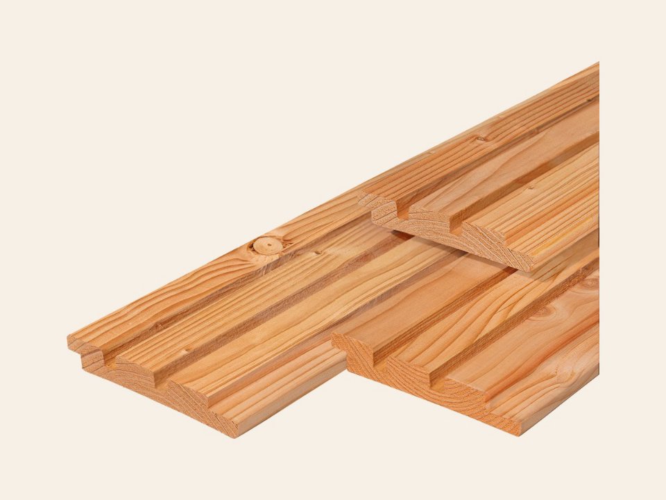 Douglas wand triple profiel verticaal, incl. regelwerk